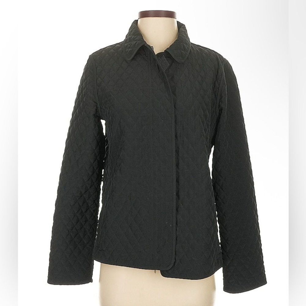 Hilary Radley Black Quilted Puffer Jacket Size S